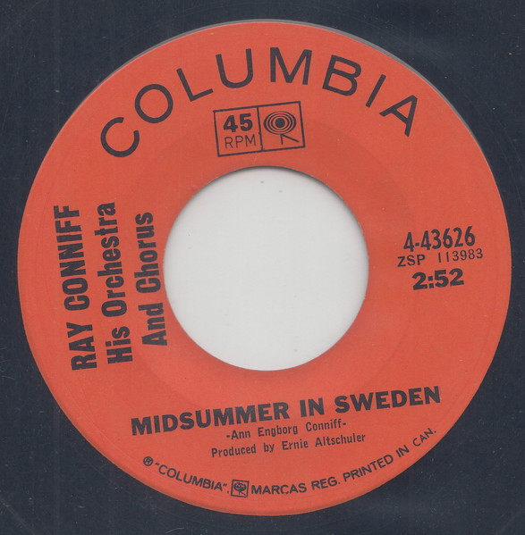 Ray Conniff And The Singers / Ray Conniff And His Orchestra & Chorus - Somewhere, My Love / Midsummer In Sweden (7", Single) (Near Mint (NM or M-)) - Image 2