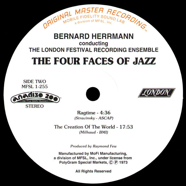 Bernard Herrmann Conducting The London Festival Recording Ensemble - The Four Faces Of Jazz (LP, Album, Ltd, Num, RE, RM, Gat) (Near Mint (NM or M-)) - Image 4