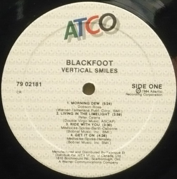 Blackfoot (3) - Vertical Smiles (LP, Album) (Mint (M)) - Image 2