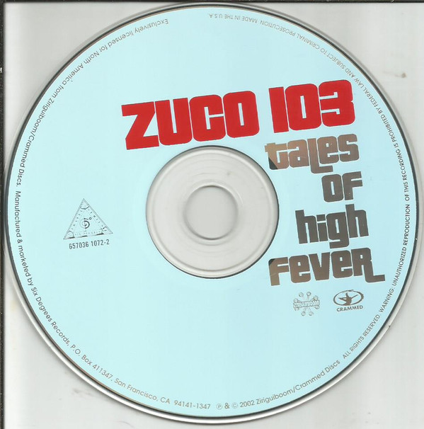 Zuco 103 - Tales Of High Fever (CD, Dig) (Near Mint (NM or M-)) - Image 3