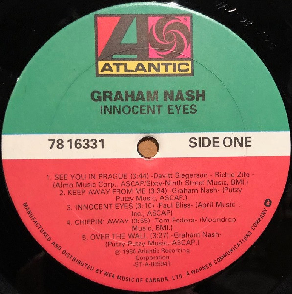 Graham Nash - Innocent Eyes (LP, Album) (Mint (M)) - Image 2