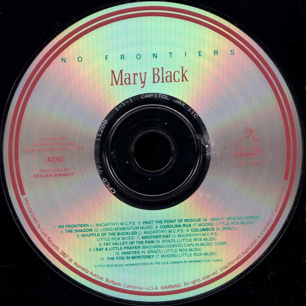Mary Black - No Frontiers (CD, Album) (Near Mint (NM or M-)) - Image 3