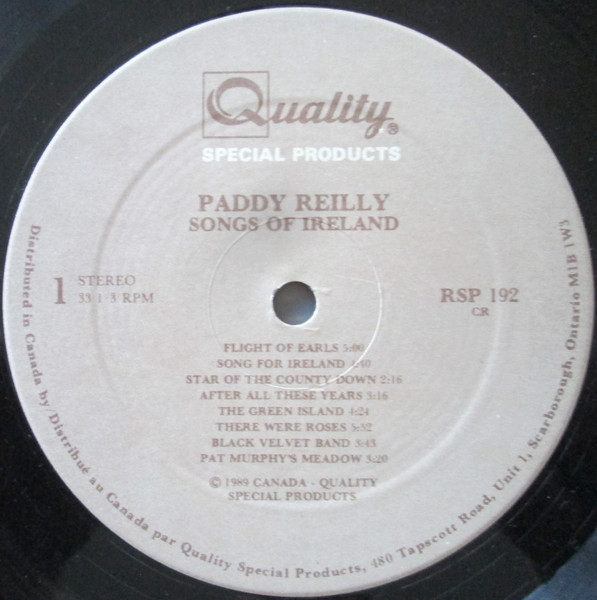 Paddy Reilly - Songs Of Ireland (LP) (Mint (M)) - Image 3