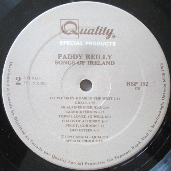 Paddy Reilly - Songs Of Ireland (LP) (Mint (M)) - Image 4