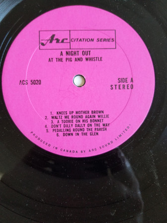 Various - A Night Out At The Pig And Whistle (LP, Album) (Mint (M)) - Image 3