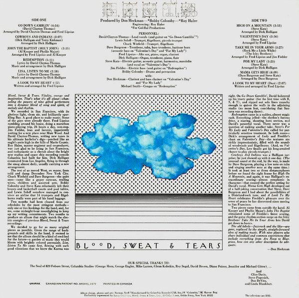 Blood, Sweat And Tears - B, S & T; 4 (LP, Album, Gat) (Mint (M)) - Image 2