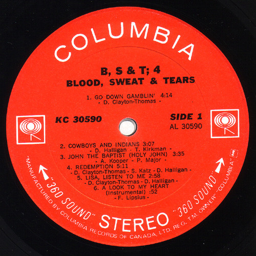 Blood, Sweat And Tears - B, S & T; 4 (LP, Album, Gat) (Mint (M)) - Image 5