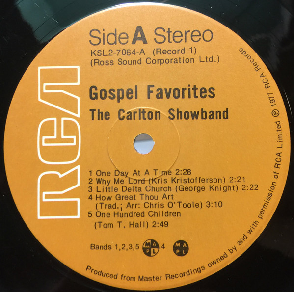 The Carlton Showband - 20 Gospel Favourites (2xLP, Album) (Mint (M)) - Image 3