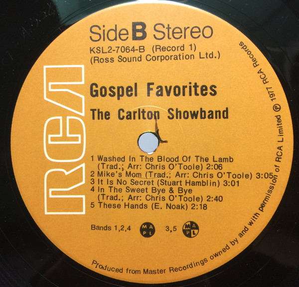 The Carlton Showband - 20 Gospel Favourites (2xLP, Album) (Mint (M)) - Image 4