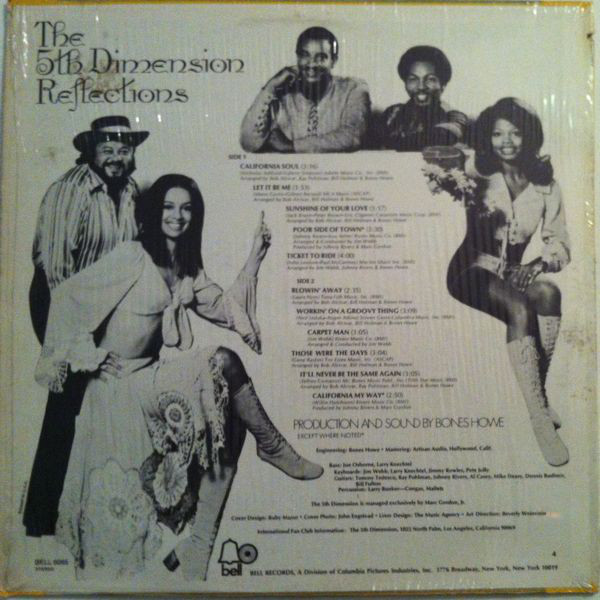 The Fifth Dimension - Reflections (LP, Comp) (Mint (M)) - Image 2