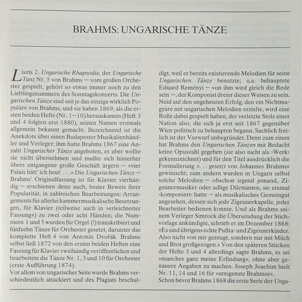 Johannes Brahms - Alfons & Aloys Kontarsky - Ungarische Tänze No. 1-21 (CD, Album, RM) (Mint (M)) - Image 2