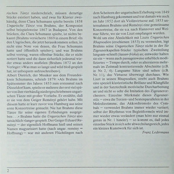 Johannes Brahms - Alfons & Aloys Kontarsky - Ungarische Tänze No. 1-21 (CD, Album, RM) (Mint (M)) - Image 3