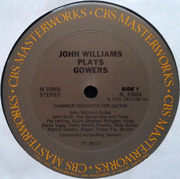 John Williams (7), Patrick Gowers - John Williams Plays Patrick Gowers Rhapsody & Chamber Concerto (LP, Album) (Mint (M)) - Image 3