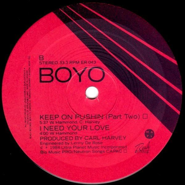 Boyo - Keep On Pushin (12", MiniAlbum) (Mint (M)) - Image 4