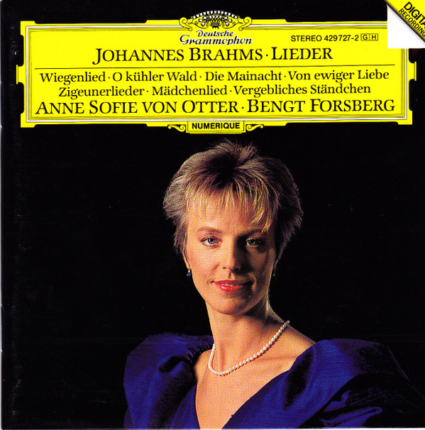 Johannes Brahms - Anne Sofie Von Otter • Bengt Forsberg - Lieder (CD) (Near Mint (NM or M-))
