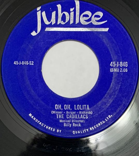 The Cadillacs - Peek-A-Boo / Oh, Oh, Lolita (7") (Near Mint (NM or M-)) - Image 2