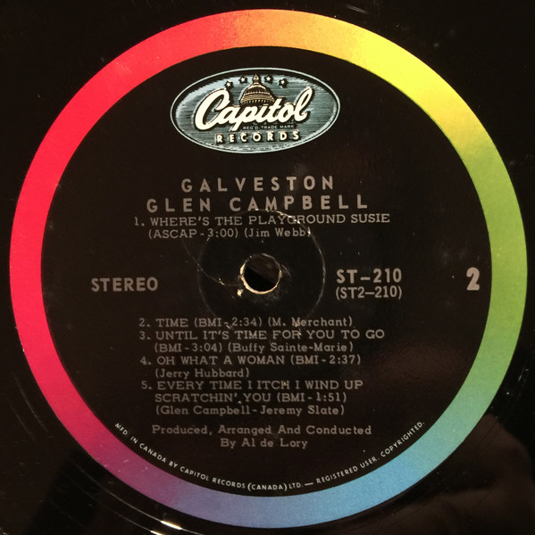 Glen Campbell - Galveston (LP, Album) (Mint (M)) - Image 4