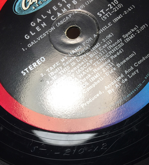 Glen Campbell - Galveston (LP, Album) (Mint (M)) - Image 5
