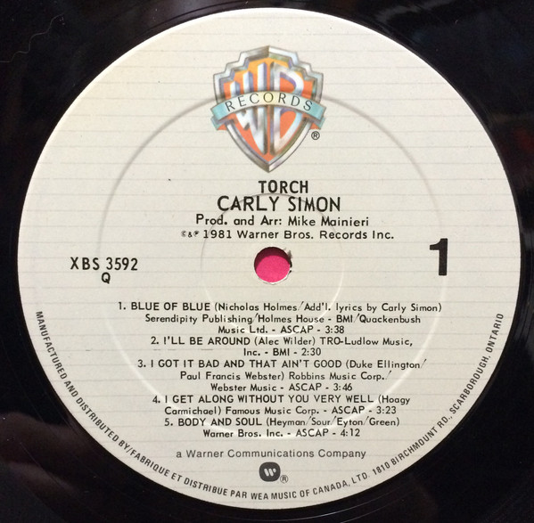 Carly Simon - Torch (LP, Album) (Mint (M)) - Image 3