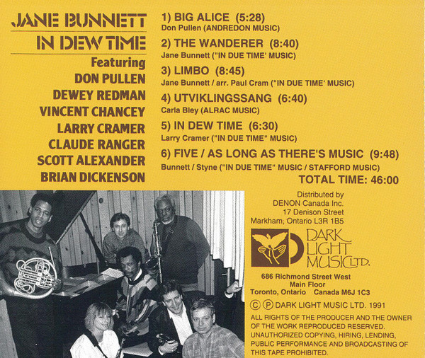 Jane Bunnett - In Dew Time (CD, Album) (Near Mint (NM or M-)) - Image 2