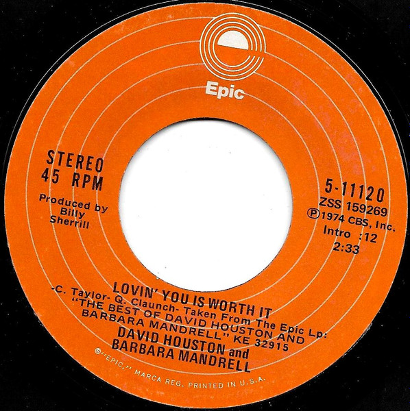 David Houston and Barbara Mandrell - How Can It Be Wrong (When It Feels So Right) (7", Styrene, Ter) (Very Good Plus (VG+)) - Image 2