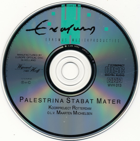 Giovanni Pierluigi da Palestrina, Koorproject Rotterdam o.l.v. Maarten Michielsen - Stabat Mater (CD, Album) (Near Mint (NM or M-)) - Image 3