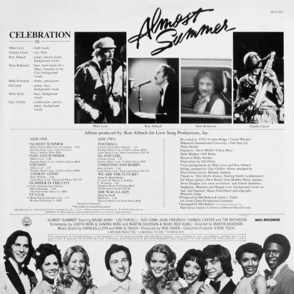 Various Featuring Celebration - Almost Summer - Music From The Original Motion Picture Score (LP) (Mint (M)) - Image 2