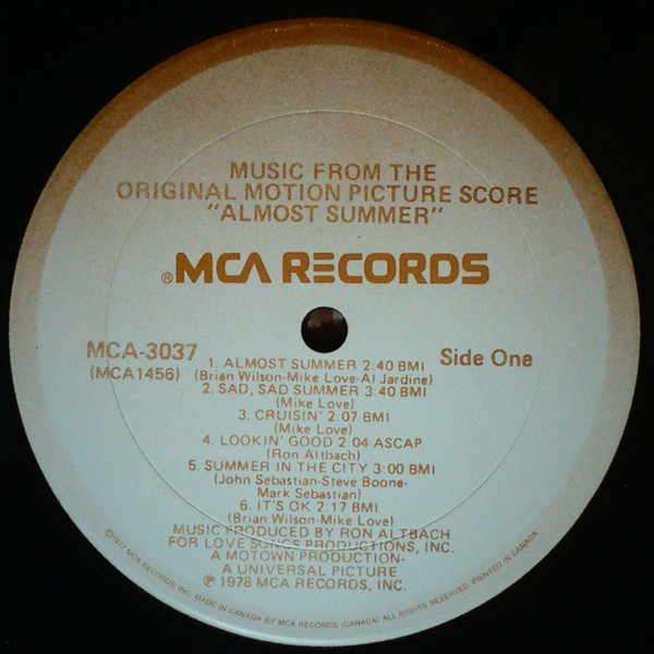 Various Featuring Celebration - Almost Summer - Music From The Original Motion Picture Score (LP) (Mint (M)) - Image 3