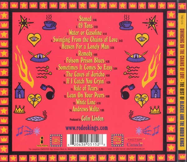 Blackie And The Rodeo Kings - Swinging From The Chains Of Love (CD, Comp) (Near Mint (NM or M-)) - Image 2