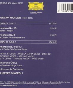 Alternative view of Gustav Mahler - Philharmonia Chorus & Philharmonia Orchestra, Giuseppe Sinopoli - Symphonies Nos. 8 & 10 (2xCD, Comp, RM, Uni) (Near Mint (NM or M-))