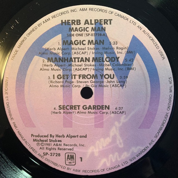 Herb Alpert - Magic Man (LP, Album) (Mint (M)) - Image 3
