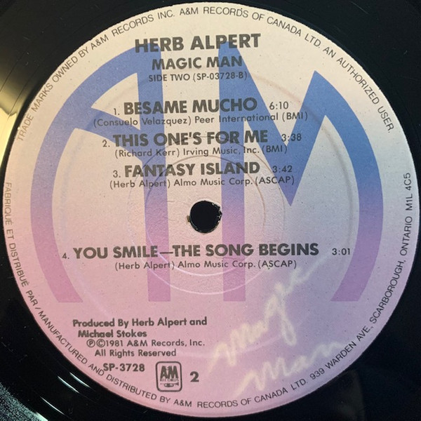 Herb Alpert - Magic Man (LP, Album) (Mint (M)) - Image 4