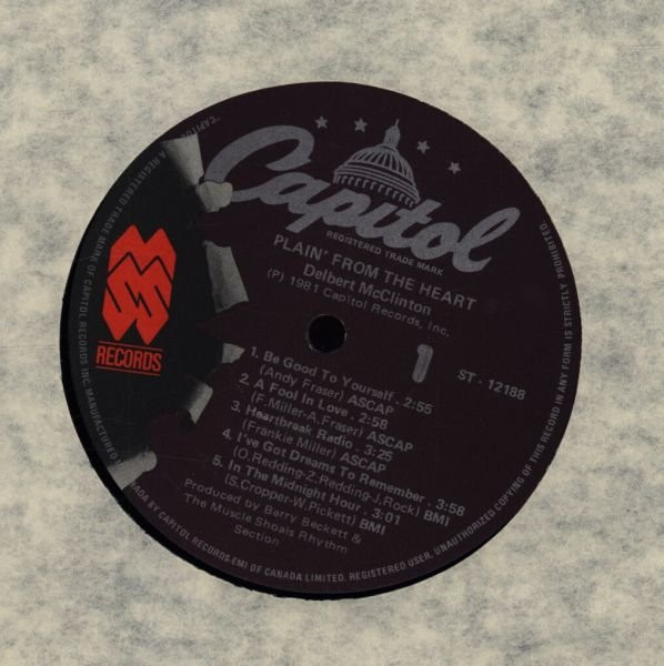 Delbert McClinton - Plain' From The Heart (LP, Album) (Mint (M)) - Image 3