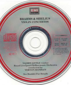 Johannes Brahms & Jean Sibelius - Tasmin Little, Royal Liverpool Philharmonic Orchestra, Vernon Handley - Brahms & Sibelius Violin Concertos (CD, Album) (Near Mint (NM or M-)) - Image 4