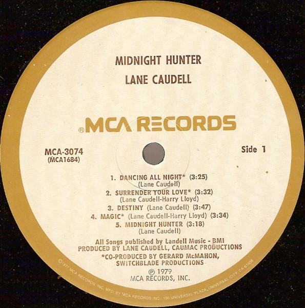Lane Caudell - Midnight Hunter (LP, Album) (Mint (M)) - Image 5