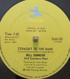 Bill Summers & Summers Heat - Straight To The Bank (12", Single, Dou) (Mint (M))