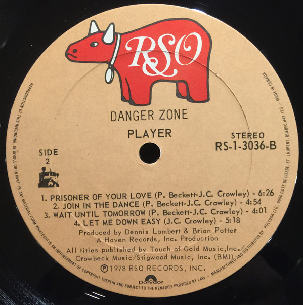 Player (4) - Danger Zone (LP, Album) (Mint (M)) - Image 4