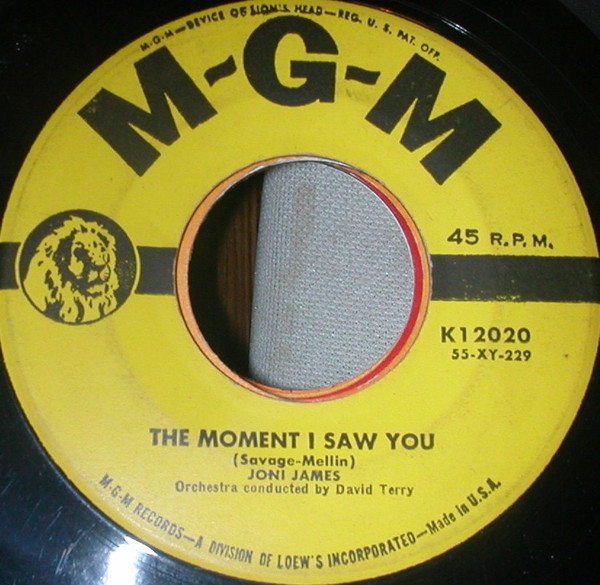 Joni James - Where Is That Someone For Me / The Moment I Saw You (7") (Very Good (VG)) - Image 2