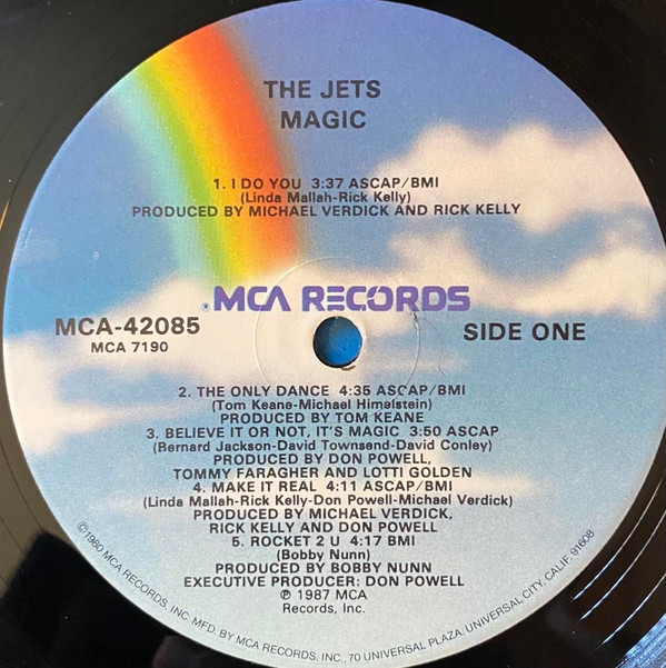 The Jets - Magic (LP, Album, Glo) (Mint (M)) - Image 3