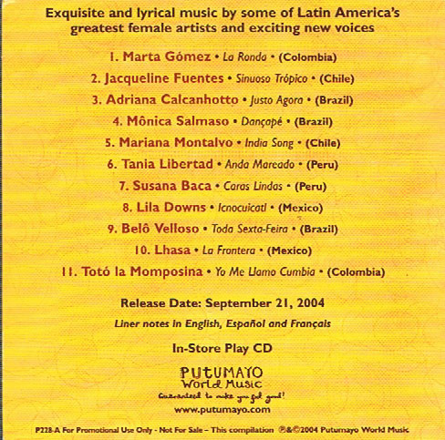 Various - Women Of Latin America (CD, Album, Comp, Promo, car) (Near Mint (NM or M-)) - Image 3