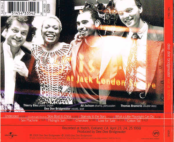 Dee Dee Bridgewater - Live At Yoshi's (CD, Album, Dig) (Near Mint (NM or M-)) - Image 2