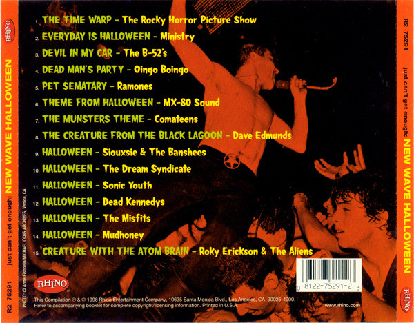 Various - Just Can't Get Enough: New Wave Halloween (CD, Comp, RM) (Near Mint (NM or M-)) - Image 2