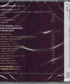 Alternative view of Richard Strauss - Kiri Te Kanawa, Wiener Philharmoniker, Georg Solti - Four Last Songs / Thirteen Songs With Piano Accompaniment (CD, Album) (Near Mint (NM or M-))
