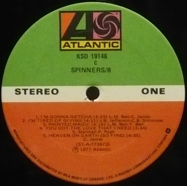Spinners - Spinners/8 (LP, Album) (Mint (M)) - Image 3