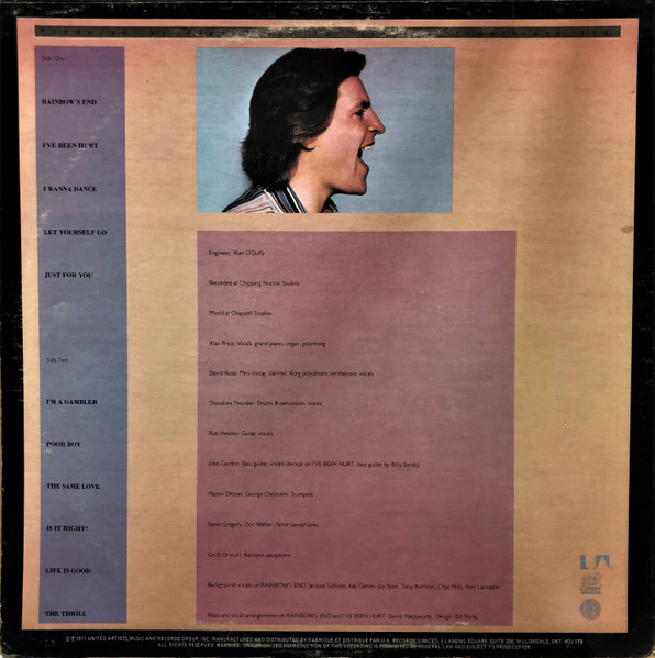 Alan Price - Alan Price (LP, Album) (Mint (M)) - Image 2