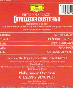 Alternative view of Pietro Mascagni / Giuseppe Sinopoli - Philharmonia Orchestra - Placido Domingo - Agnes Baltsa - Cavalleria Rusticana (CD) (Near Mint (NM or M-))
