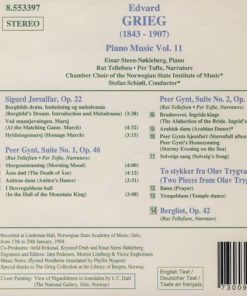 Alternative view of Edvard Grieg, Einar Steen-Nøkleberg, Rut Tellefsen, Per Tofte, Chamber Choir Of The Norwegian State Institute Of Music, Stefan Schiøll - Piano Music Vol. 11 (CD, Album) (Near Mint (NM or M-))