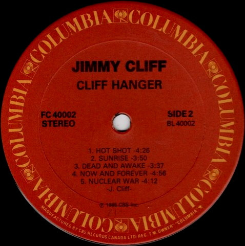 Jimmy Cliff - Cliff Hanger (LP, Album) (Mint (M)) - Image 3