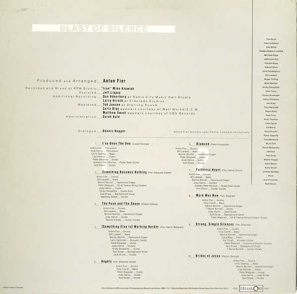 The Golden Palominos - Blast Of Silence (Axed My Baby For A Nickel) (LP, Album) (Mint (M)) - Image 2