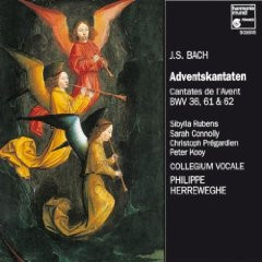 Johann Sebastian Bach, Sibylla Rubens, Sarah Connolly, Christoph Prégardien, Peter Kooij, Collegium Vocale, Philippe Herreweghe - Adventskantaten = Cantates De L'Avent BWV 36, 61 & 62 (CD) (Near Mint (NM or M-))